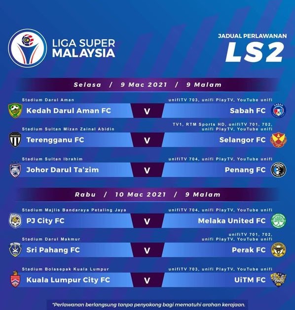 Jadual liga super kedah 2021