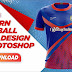 Modern Football Shirt Design in Photoshop + Free Yellow Images Mockup Download by M Qasim Ali