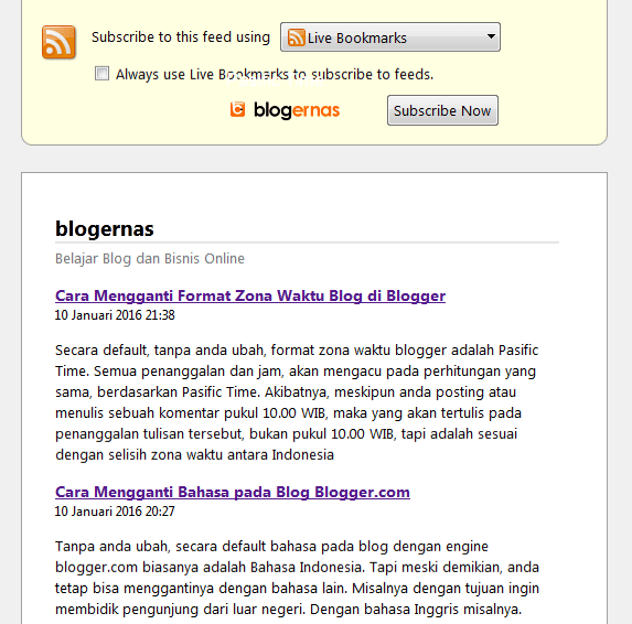 Cara Mengetahui URL Feed Blog Sendiri pada Blogger