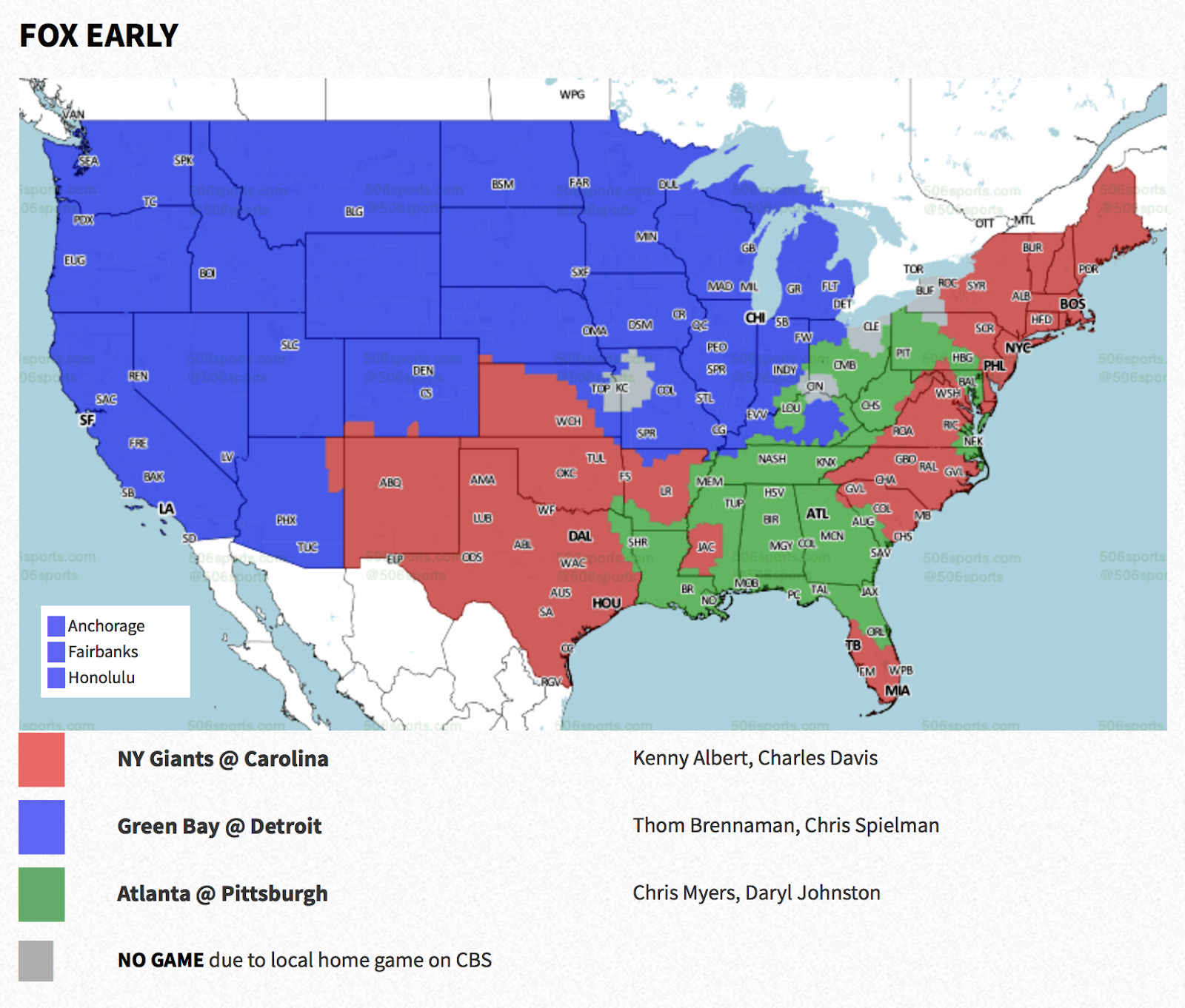 PACKERVILLE, U.S.A. 2018 Week 5 NFL TV Maps