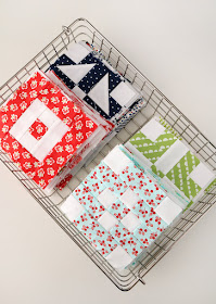 5 inch quilt blocks - so cute!  And there's a free pattern for each block.