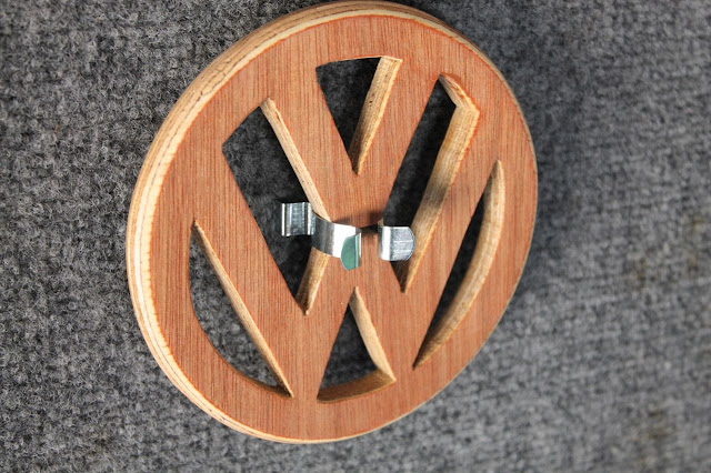 DIY WOODEN VW CAMPERVAN LOGO POT STAND