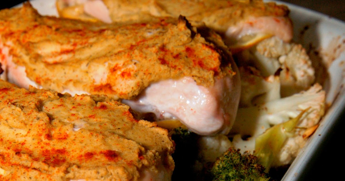 Savory Sweet and Satisfying Hummus Crusted Chicken