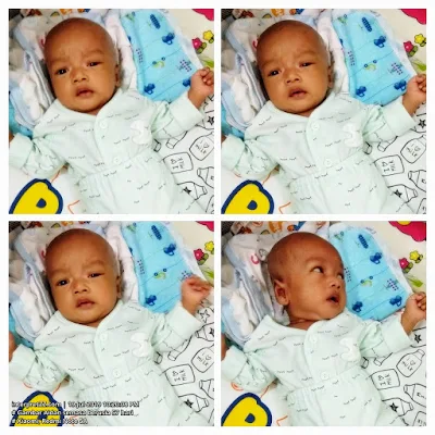 Gambar bayi lelaki bernama Aidan semasa berusia 57 hari