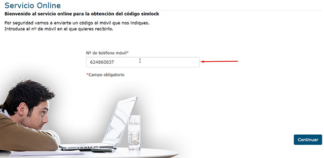 obtener el código simlock para teléfonos Movistar