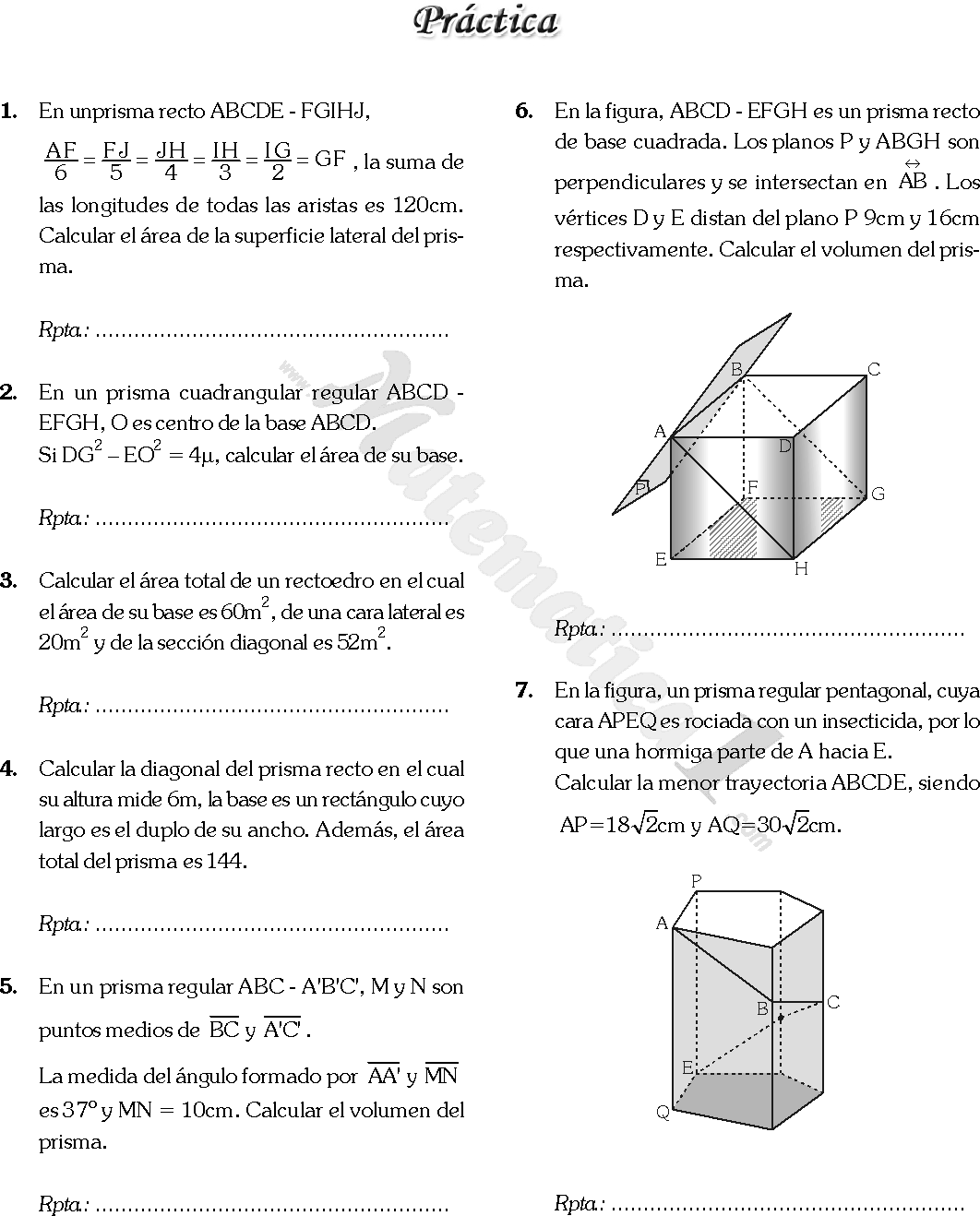 PRISMA EJERCICIOS RESUELTOS GEOMETRIA DEL ESPACIO U ESPACIAL PDF