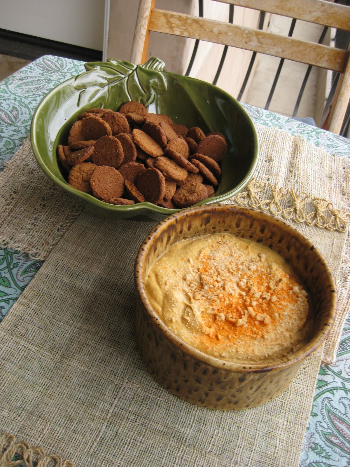 Within My Means Pumpkin Cream Cheese Dip with Gingersnaps