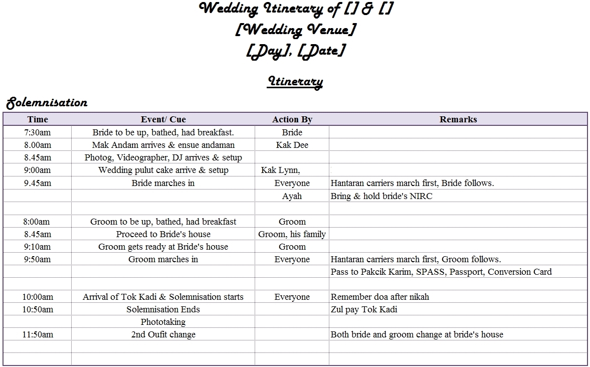 Free Wedding Itinerary Template For Guests from 2.bp.blogspot.com