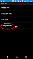 Configuration - Sony Xperia Z3+