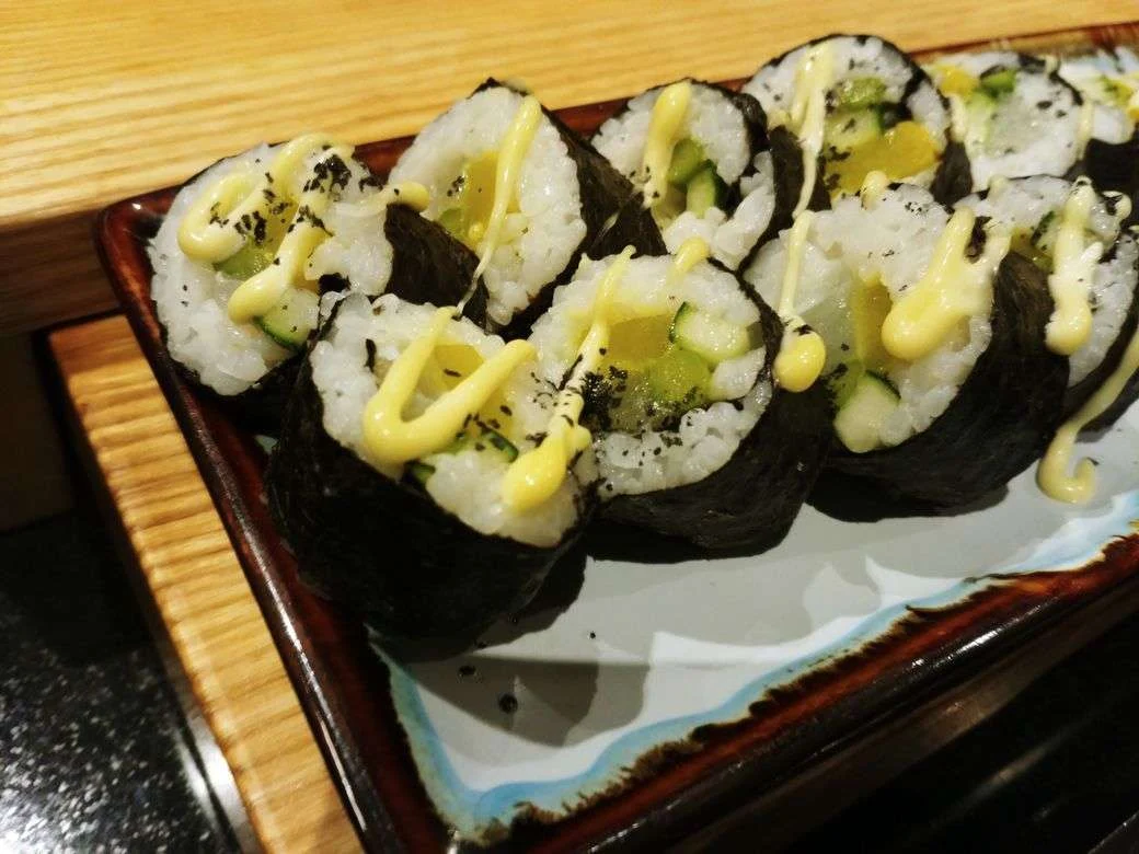 Maki rolls at the Japanese station of The Grand Kitchen