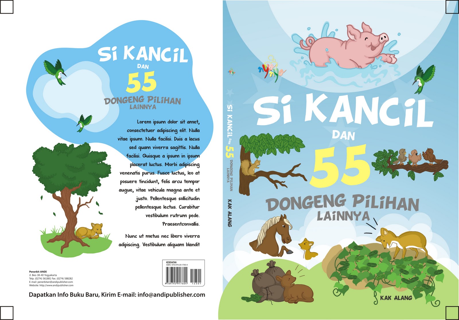 Mimpi Ungu Desain cover buku anak  Si Kancil dan 55 