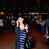 Mouni Roy Hot Stills At Mumbai Airport In Blue Dress
