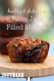Healthy Paleo Jam Filled Muffins Recipe – gluten free, grain free, sugar free, healthy, breakfast, brunch, dessert, sweets