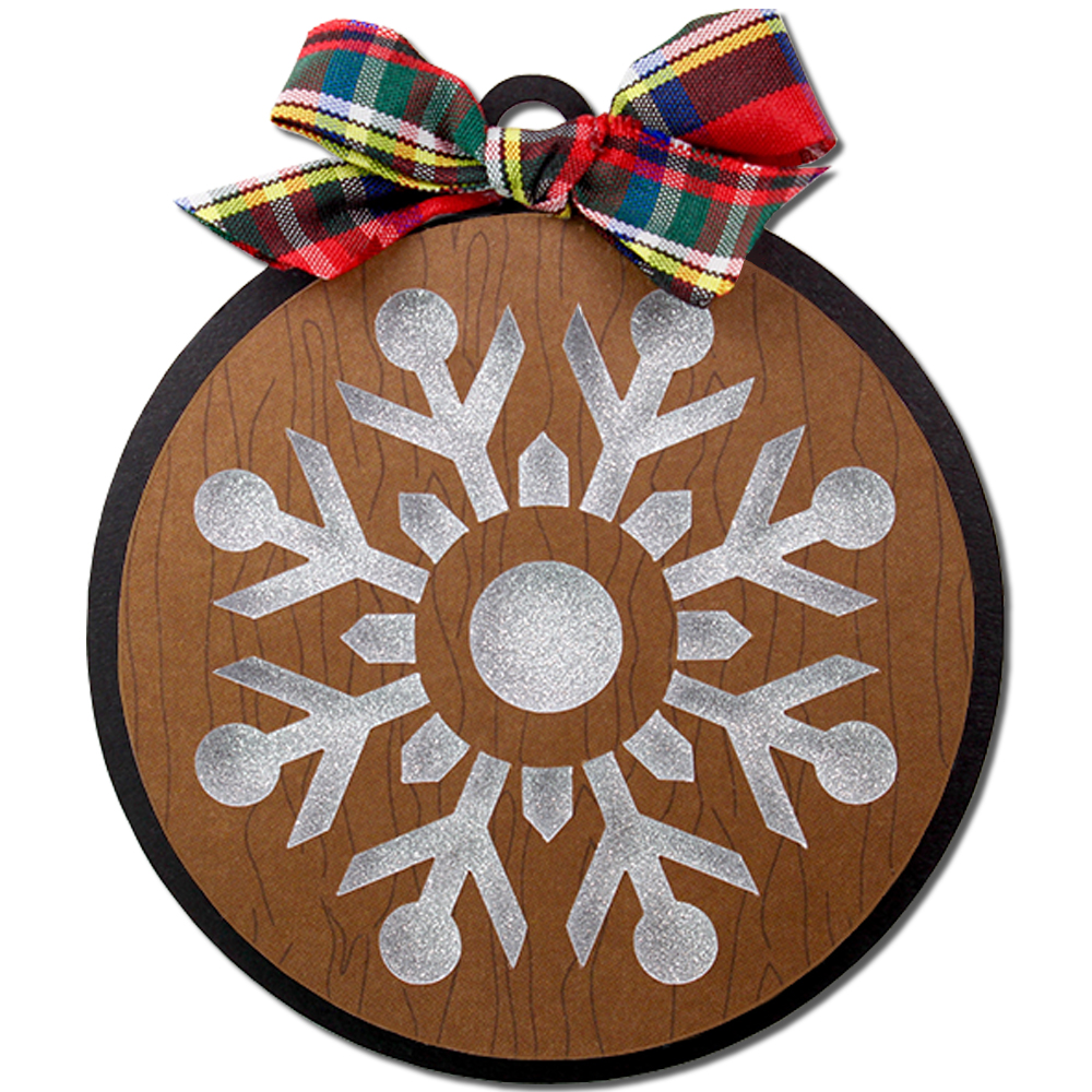 jmrush designs snowflake round gift tag ornament