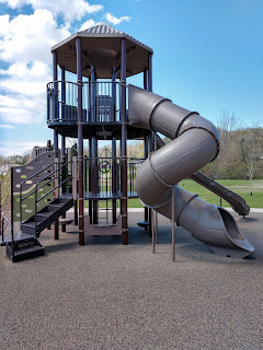 play structure near the Farmer's Market pavilion at Falls Park in Sioux Falls, South Dakota