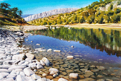hyperrealistic landscape watercolor paintings arts crafts walk