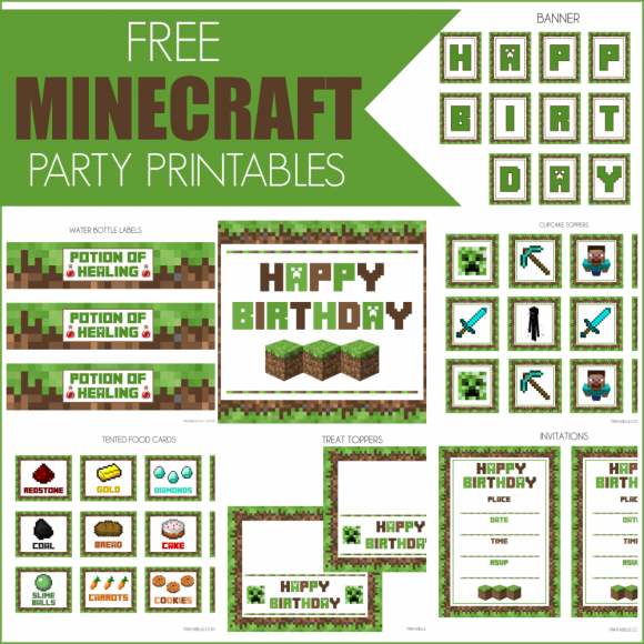 Minecraft: Kit para Imprimir Gratis. 