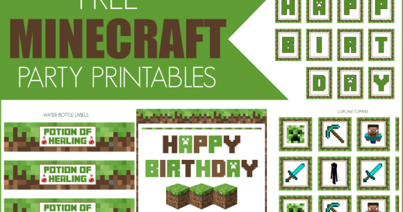 Organizador de Escritorio de Minecraft - Google Drive  Minecraft  imprimibles, Cumpleaños con tema de minecraft, Minecraft