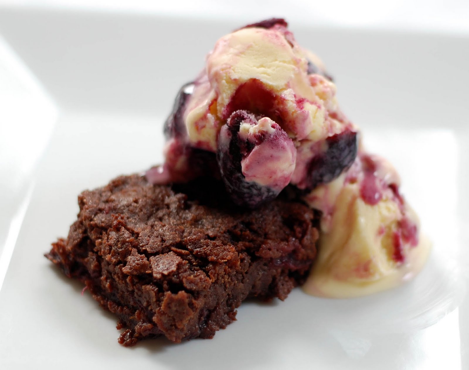 Tri to Cook Goat Cheese Ice Cream w/Roasted Cherries