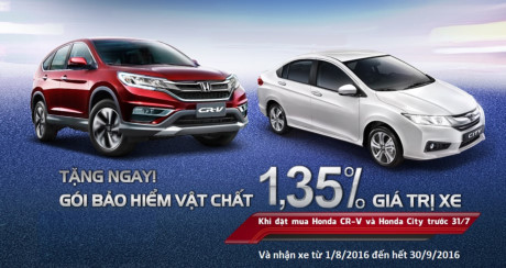 Nhieu khuyen mai hap dan khi mua xe Honda CR-V va Honda City - Anh 1