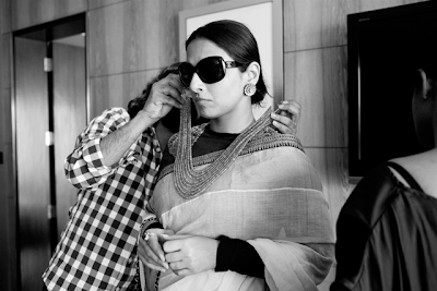 Vidya Balan's behind scene photos #CannesFilmFestival 