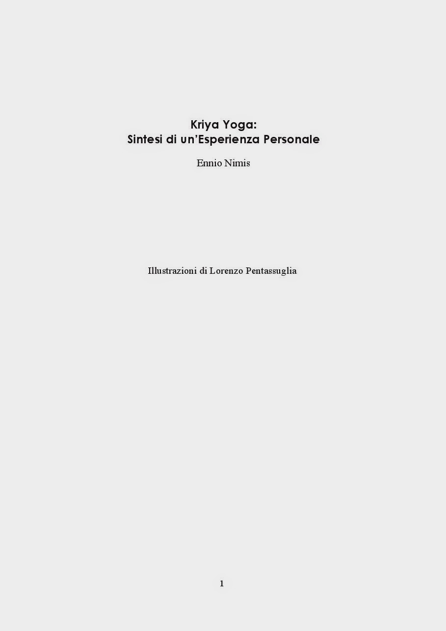 Kriya Yoga: sintesi di una esperienza personale