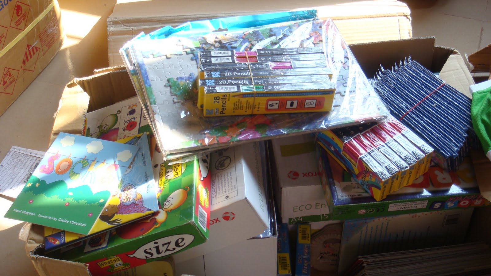 Cambodian Children's Book Project: 20 Boxes Arrived in Cambodia From
