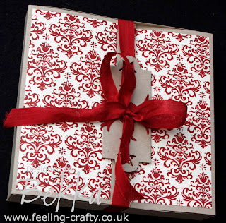 Stunning Christmas Ornament Decoration & Box by Bekka using Stampin' Up!'s Ornament Keepsake Stamp Set and the lovely Snow Flurry Die - you can buy everything you need to make this at www.feeling-crafty.co.uk
