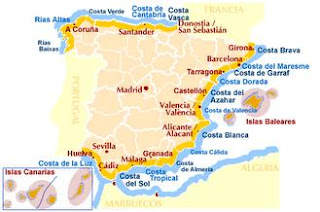 costas de españa en un mapa, mapa de españa, mapa español, mapa de las costas españolas, mapa de las costas de españa, las costas de españa en el mapa, mapa de españa con sus costas, cuales son las costas de españa