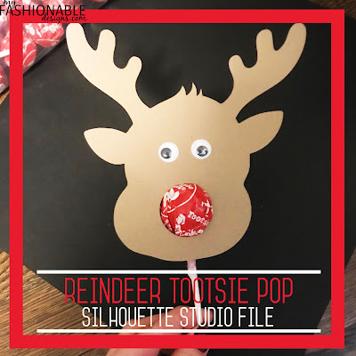 My Fashionable Designs: Reindeer Tootsie Pop Silhouette Cut File