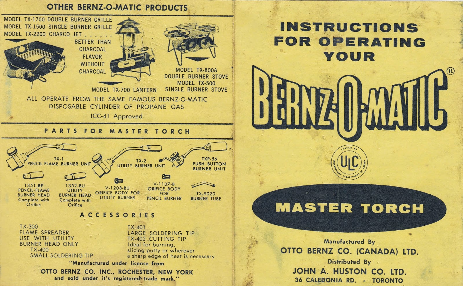 Bernzomatic Torch Parts Diagram