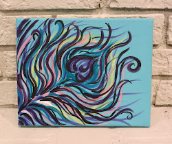 painting peacock canvas feather wall diy paint paintings heart easy trio peacocks painted inspired easiest wine