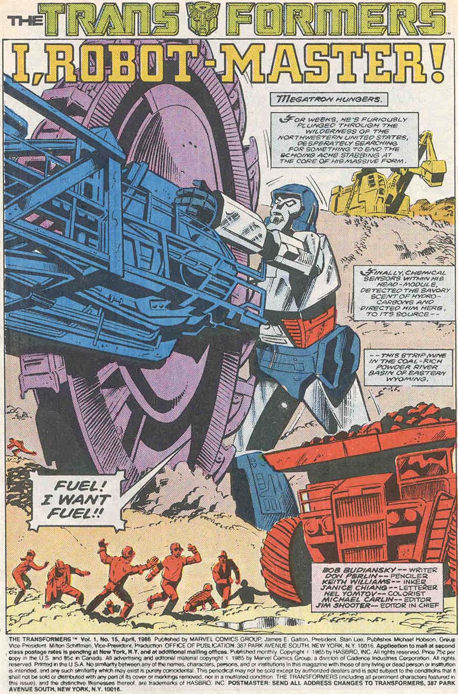 Read online The Transformers (1984) comic -  Issue #15 - 2