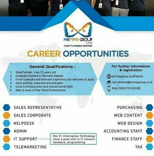 Lowongan Kerja Terbaru Airmas Group
