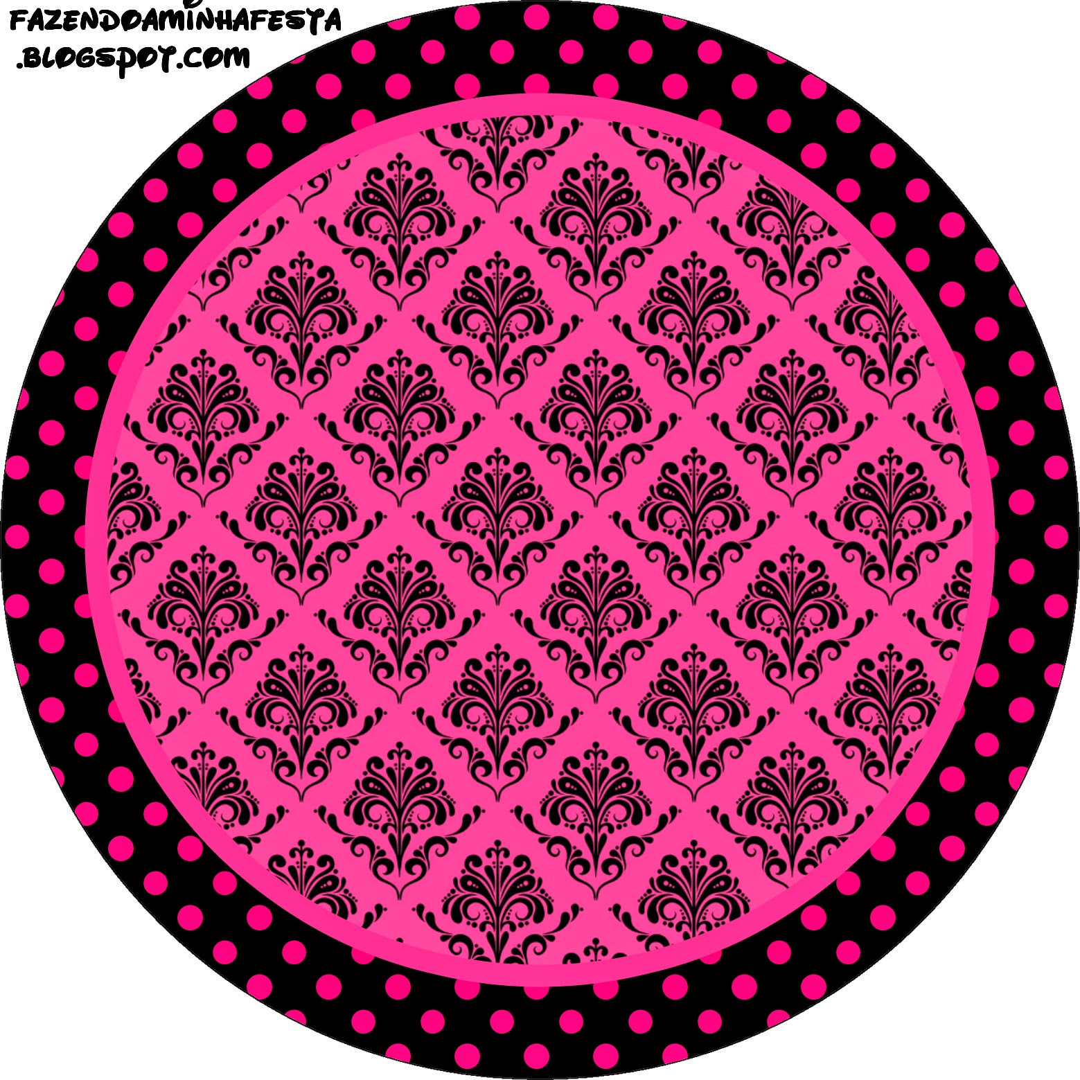 Damask Black in Fucsia: Free Printable Candy Bar Labels. - Oh My Fiesta! in  english