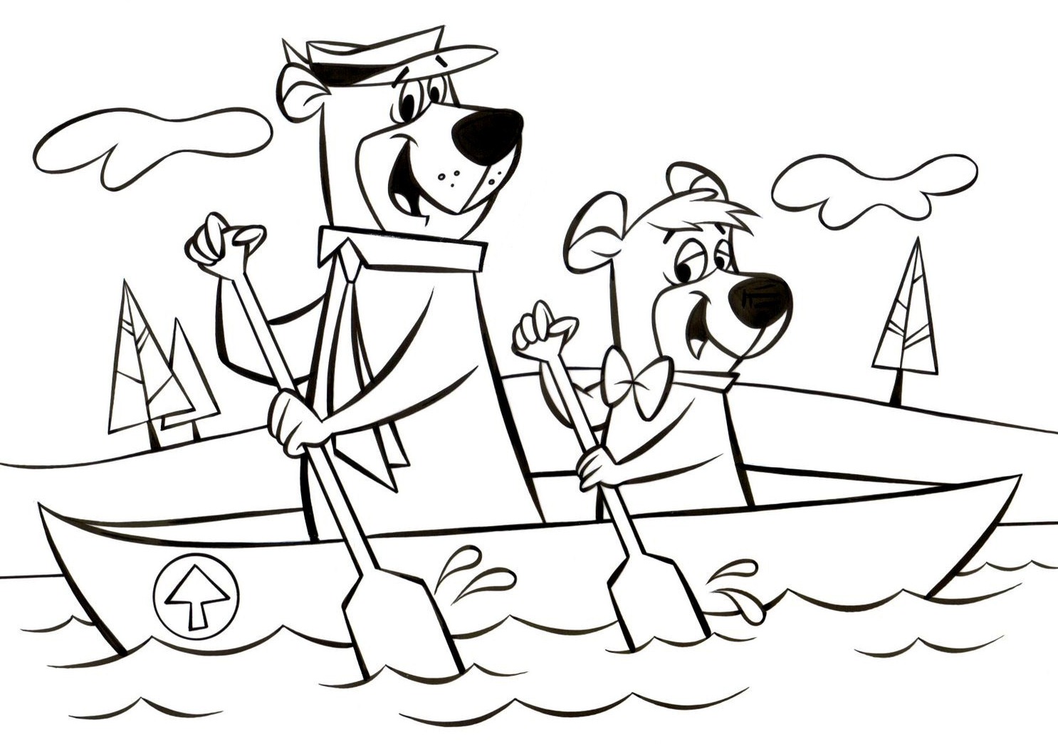 camper in canoe coloring pages - photo #12