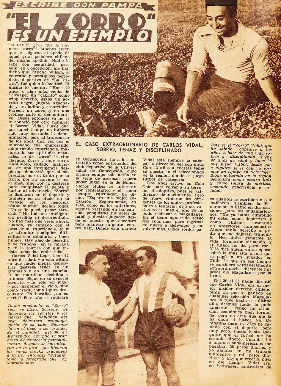 Partidos de la Roja Carlos Vidal