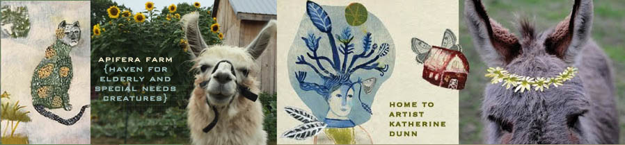 Apifera Farm: where animals and art collide. Home to Katherine Dunn/artist