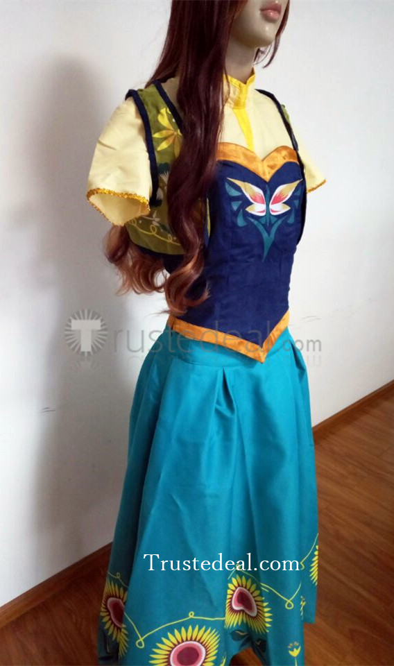 My Cosplay Shop Frozen Fever Princess Anna Cosplay Costume at