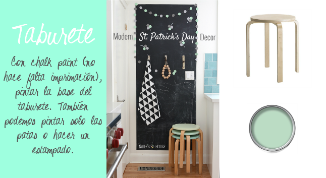 pintar un taburete 