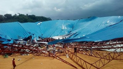 Church Building Collapses In Akwa Ibom During Service, Many Feared Injured. (Photos)
