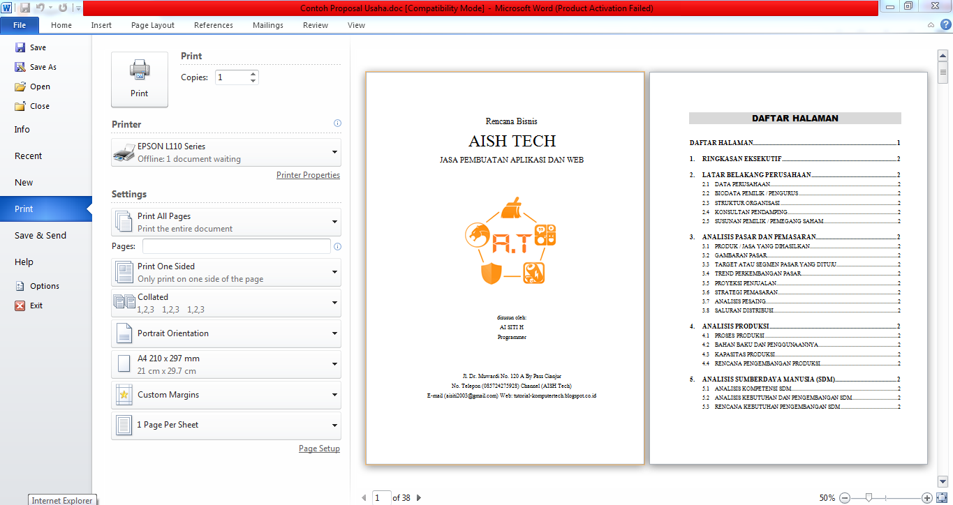 Cara Membuat Daftar Isi Otomatis | TUTORIAL KOMPUTER