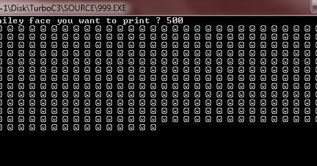 C program to Print Smiley on Screen - C Programs