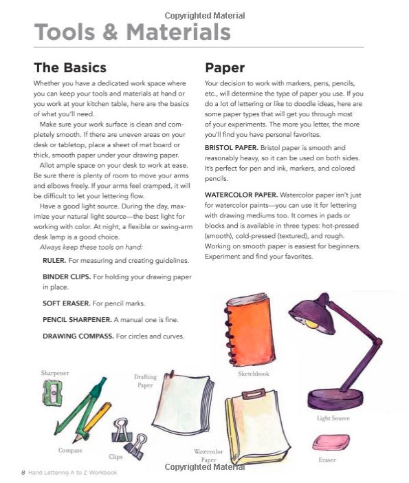 Handmade by Deb Hand Lettering A to Z Workbook Review