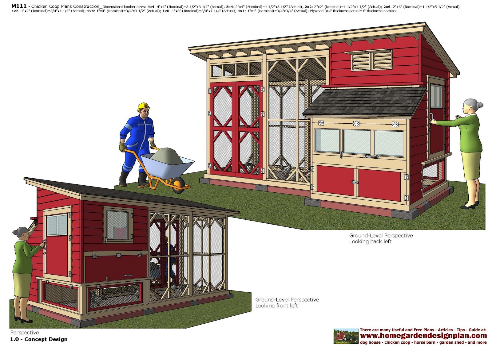 home garden plans M111_Chicken Coop Plans Construction_Chicken Coop