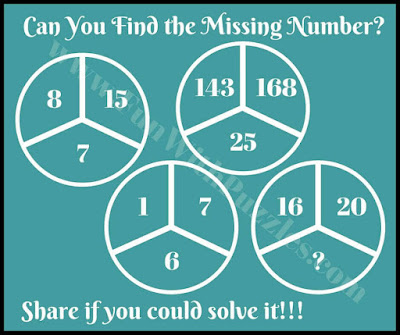 Missing Number Maths IQ Picture Puzzle Question