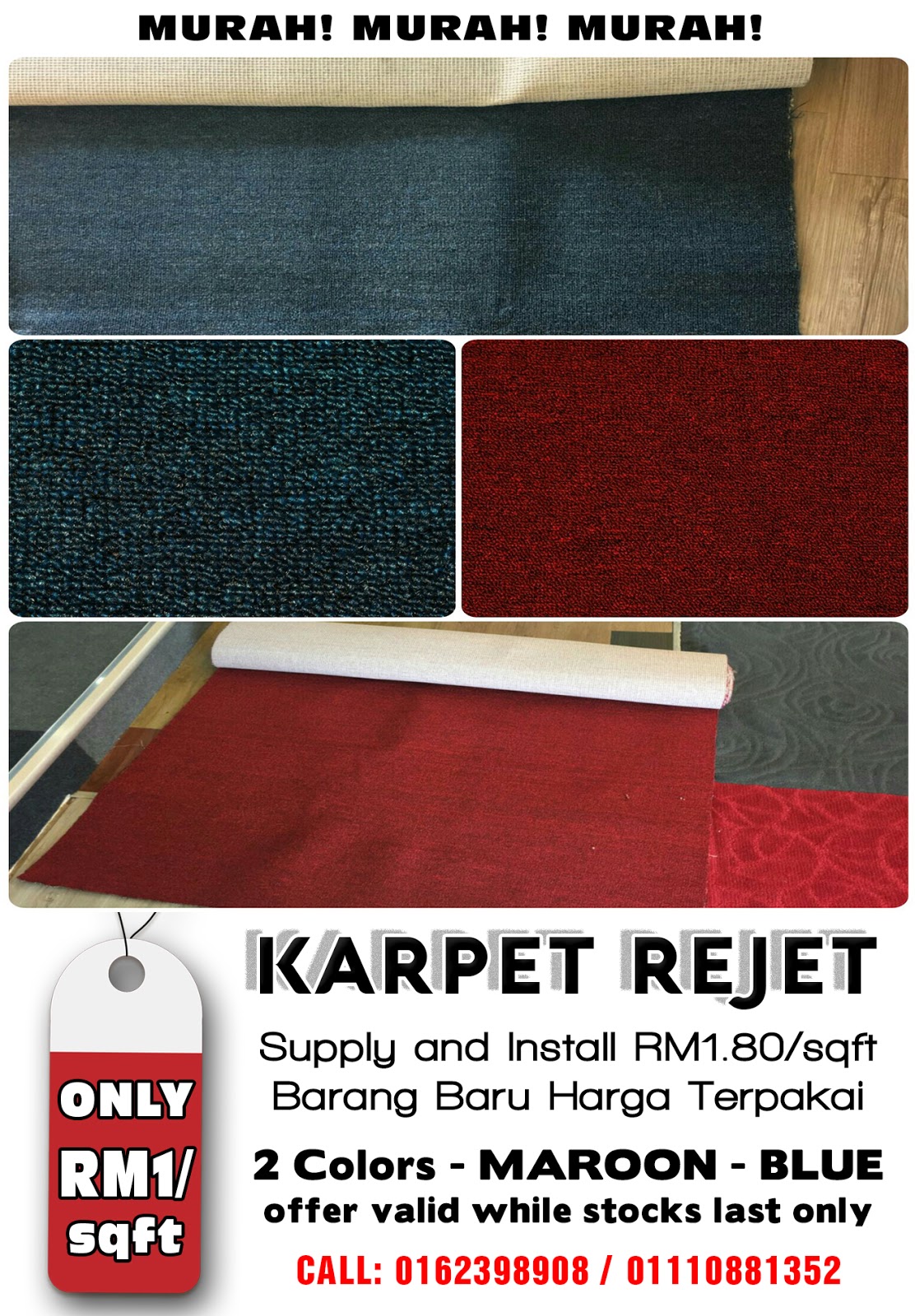KEDAI KARPET MURAH / CHEAP OFFICE CARPET SHOP MALAYSIA CHEAP CARPETS