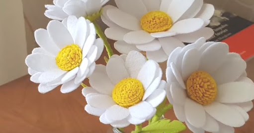 Cách làm hoa cúc bằng vải dạ nỉ - handmade sưu tầm