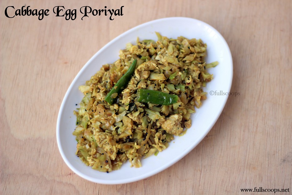 Cabbage Egg Poriyal Full Scoops A food blog with easy,simple