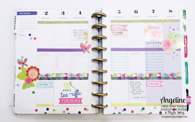 Trendy Twine: Planner Monday - Welcome November #trendytwine #scrappyscrappy #checkitoff #planner #stamp #plannerstamp